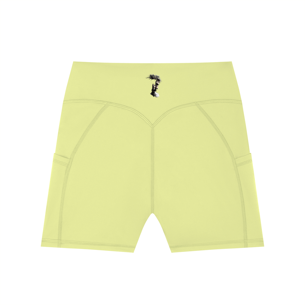 Women's Bronze High-Waisted Biker Shorts
