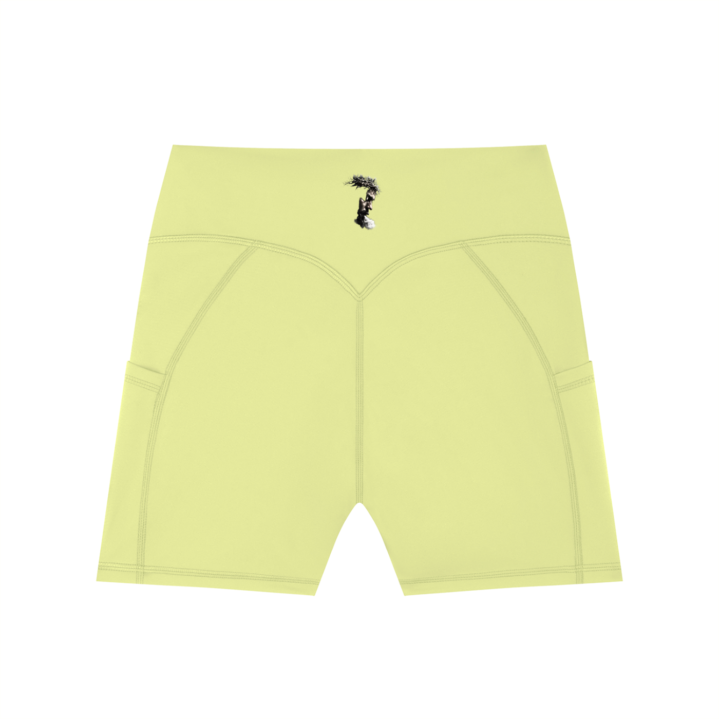 Women's Bronze High-Waisted Biker Shorts