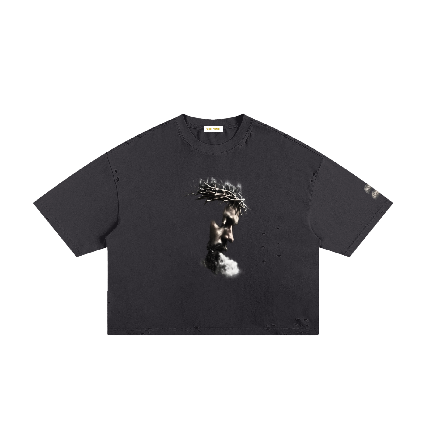 Bronze Frayed Boxy Tee