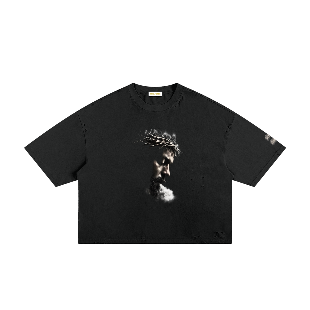 Bronze Frayed Boxy Tee