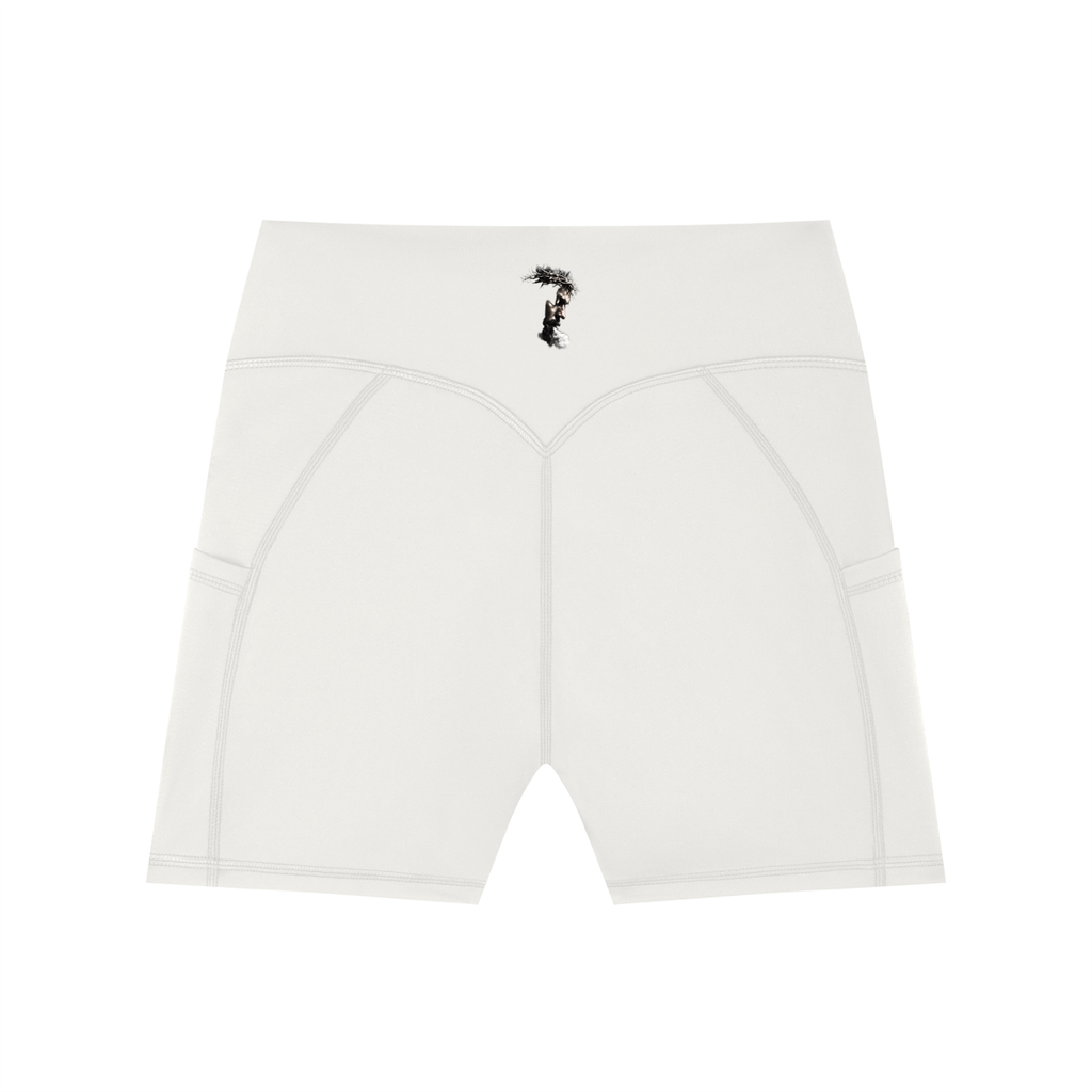 Women's Bronze High-Waisted Biker Shorts