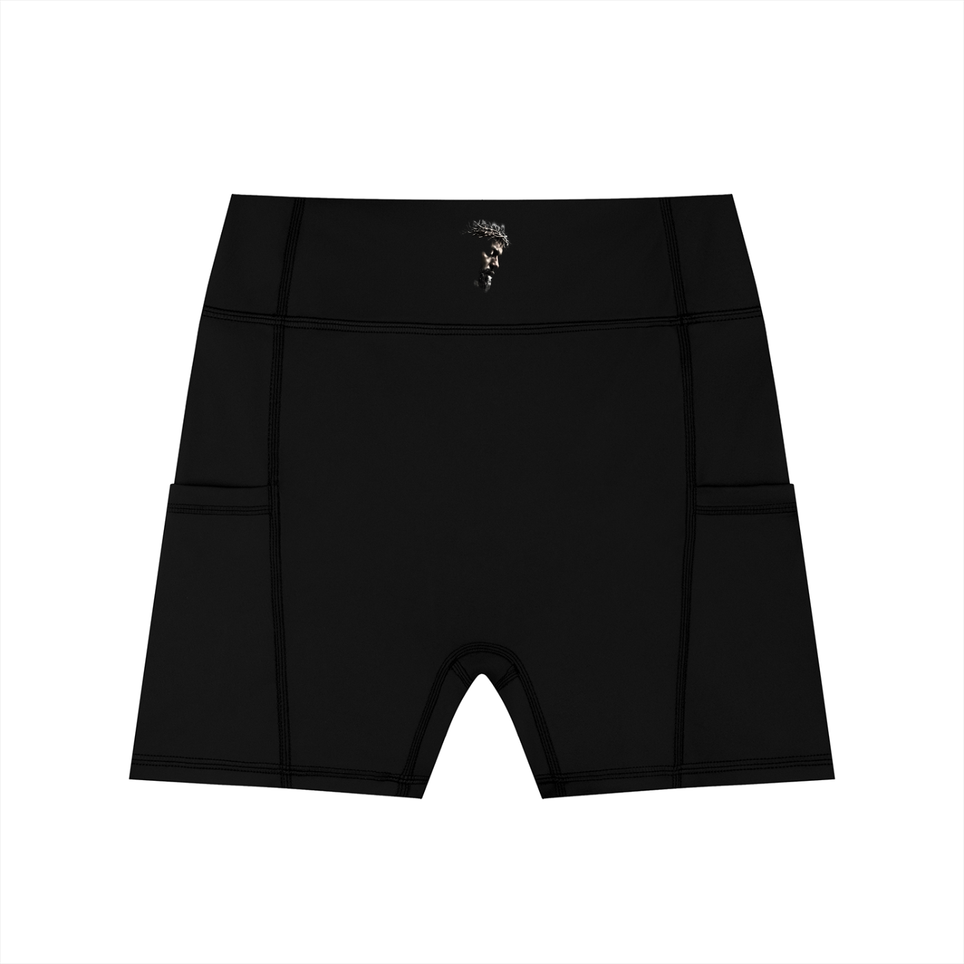 Women's Bronze High-Waisted Biker Shorts