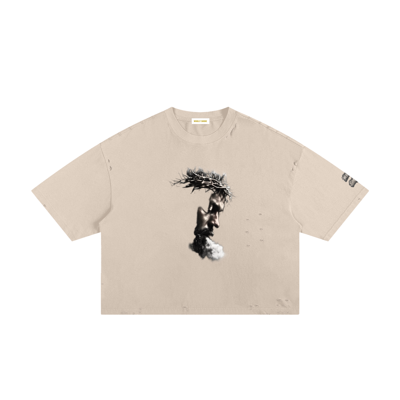 Bronze Frayed Boxy Tee