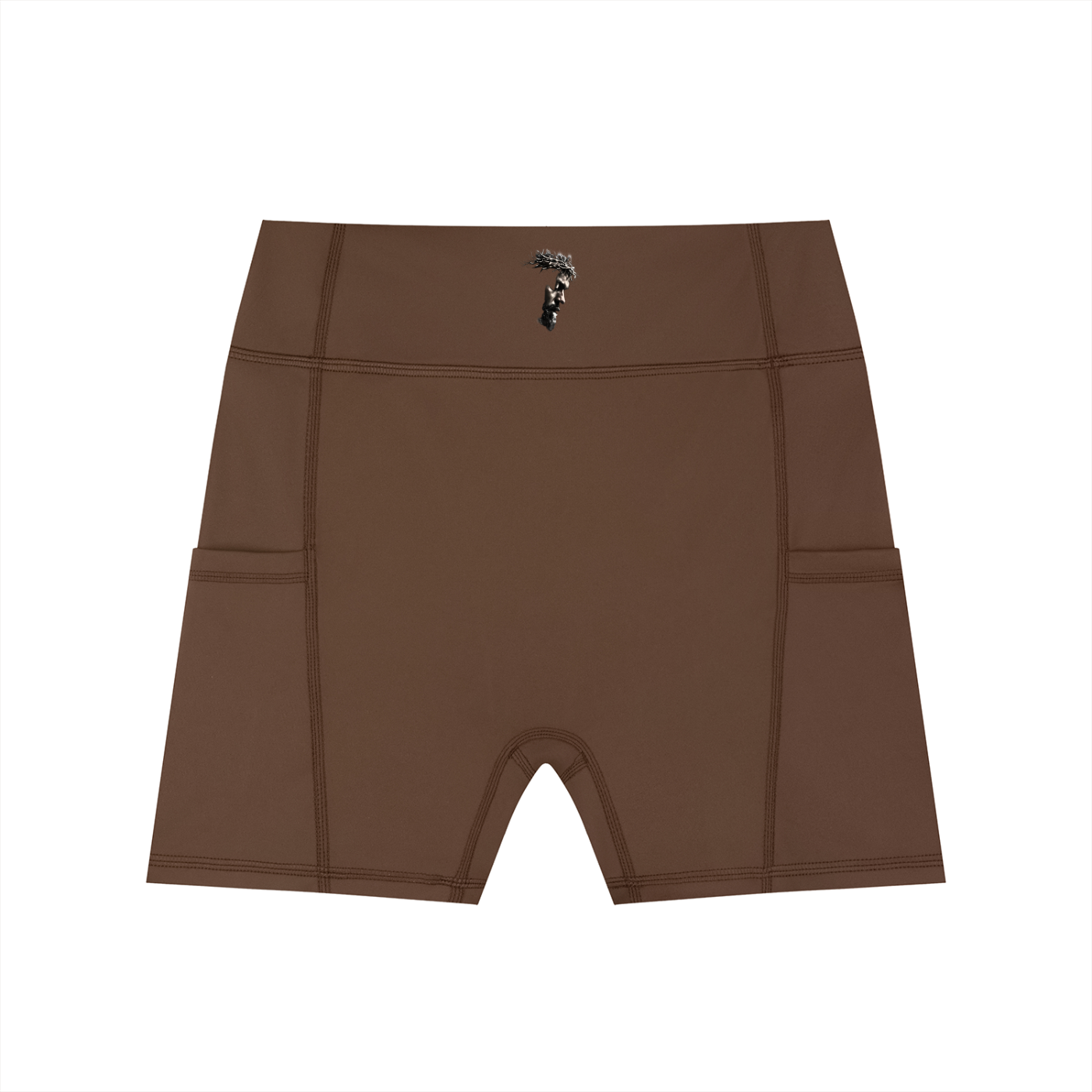 Women's Bronze High-Waisted Biker Shorts