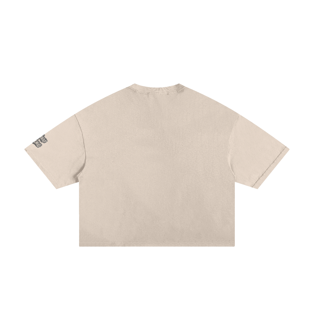 Bronze Frayed Boxy Tee