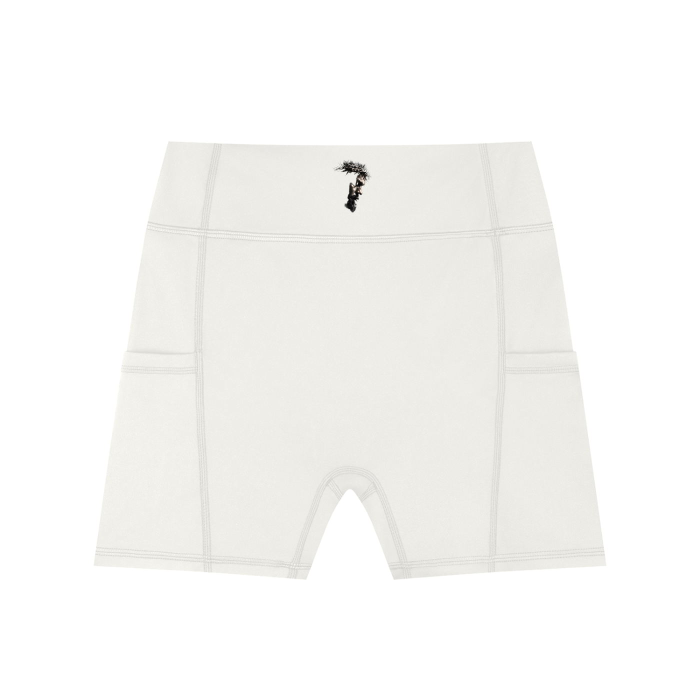Women's Bronze High-Waisted Biker Shorts