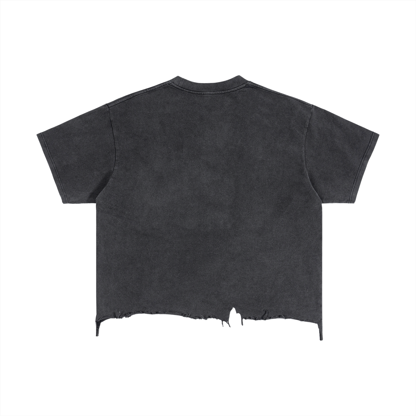 Bronze Vintage Wash Boxy Distressed Hem T-Shirt